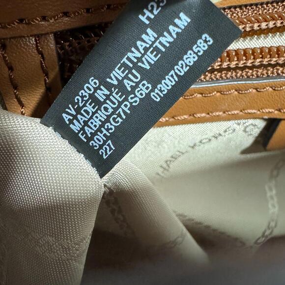 MICHAEL Michael Kors Brown Luggage Logo Parker Medium Convertible Chain Bag New - Picture 11 of 12